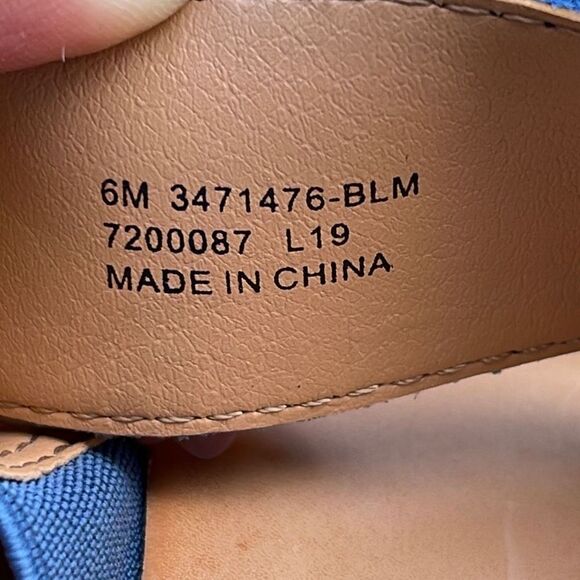 Frye and Co Womens Evie Slip On Sandals Flat Slide 3 Straps Casual Blue Size 6 M - Picture 7 of 7